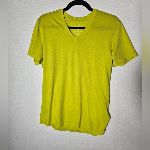 Armani Exchange Neon Green Unisex T-Shirt Size Medium - Picture 4 of 7